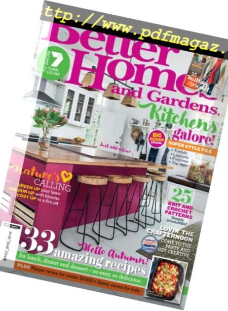 Better Homes and Gardens Australia – April 2018 Cover