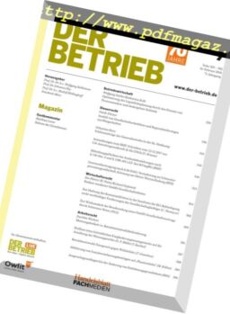 Der Betrieb – 16 Februar 2018