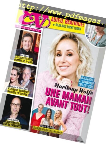 Echos Vedettes – 8 mars 2018 Cover
