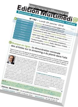 Edition Multimedia – janvier 2018