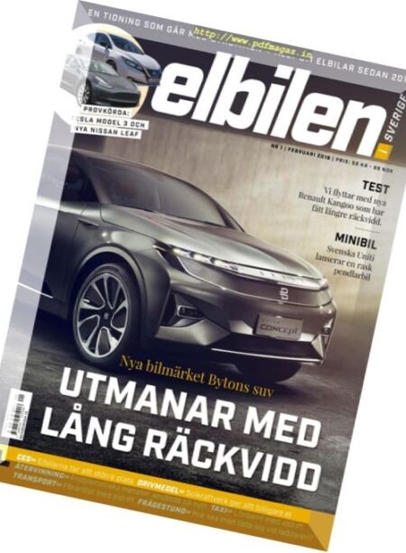 Elbilen I Sverige – Februari 2018 Cover