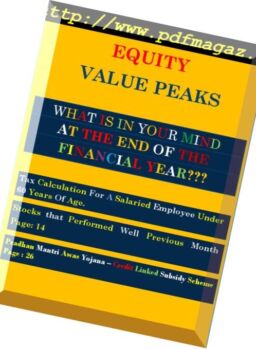 Equity Value Peaks – March 12, 2018