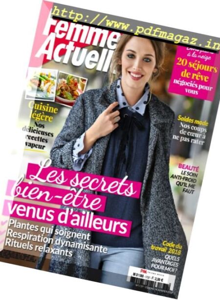 Femme Actuelle – 8 Janvier 2018 Cover