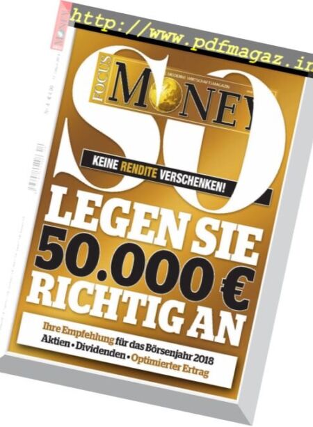 Focus Money – 17 Januar 2018 Cover