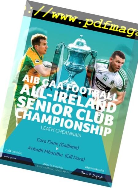 GAA Match Programmes – 17 February 2018 Cover