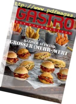Gastro das Fachmagazin – Januar-Februar 2018