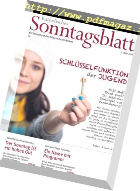 Katholisches Sonntagsblatt – 11 Marz 2018 Cover