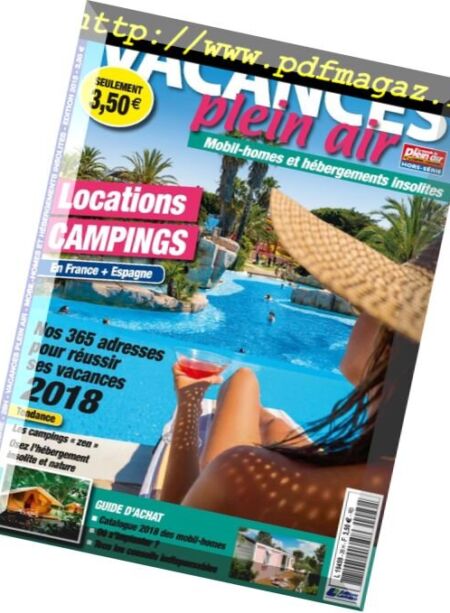 Le Monde du Plein-Air – Hors-Serie Vacances – fevrier 2018 Cover