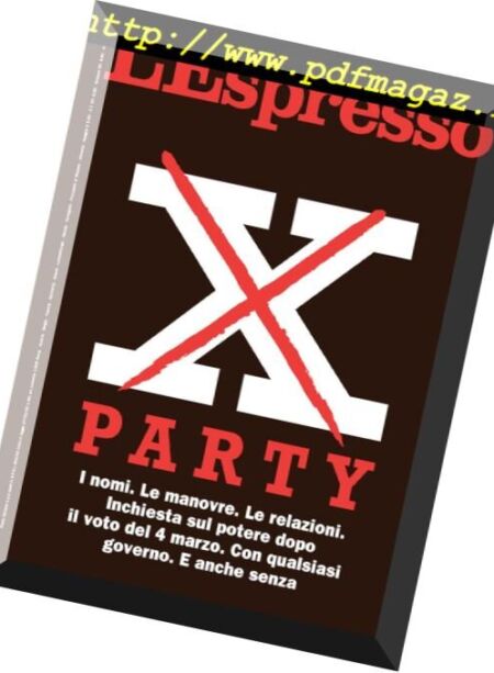 L’Espresso – 4 marzo 2018 Cover