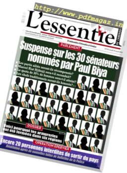 L’essentiel du Cameroun – 9 avril 2018