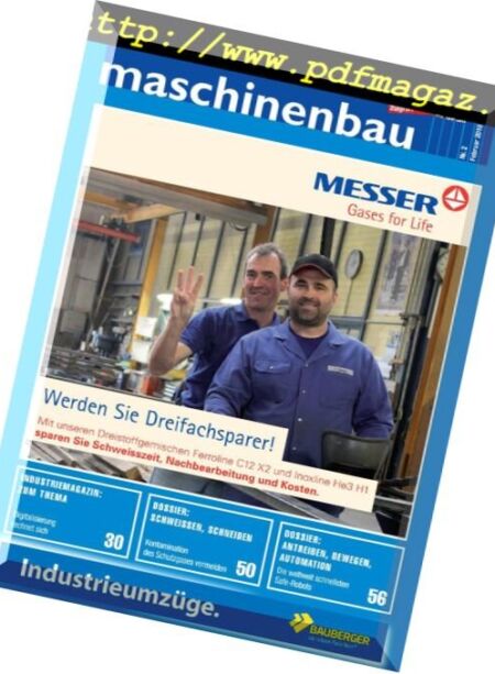 Maschinenbau – Februar 2018 Cover