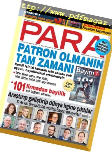 Para – 18 Mart 2018 Cover