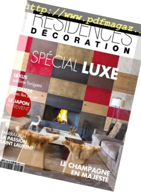 Residences Decoration – Janvier-Fevrier 2018 Cover