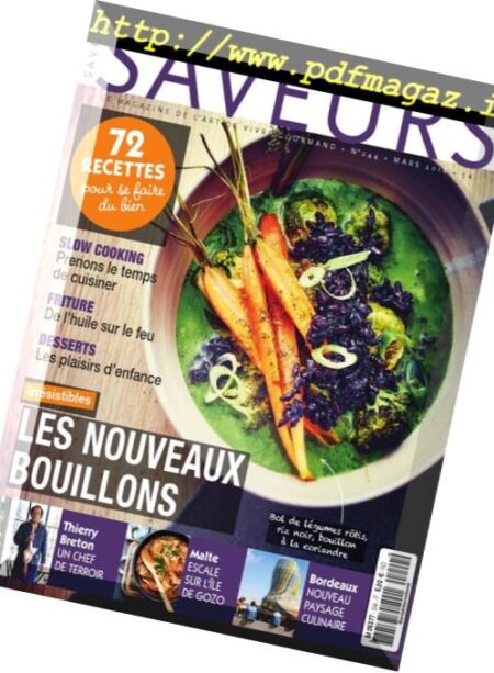 Saveurs France – Mars 2018 Cover