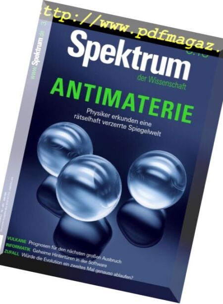 Spektrum der Wissenschaft – Marz 2018 Cover
