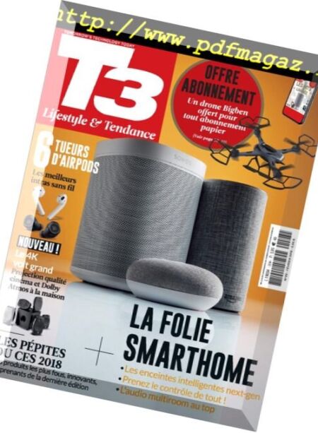 T3 Gadget Magazine – 15 fevrier 2018 Cover