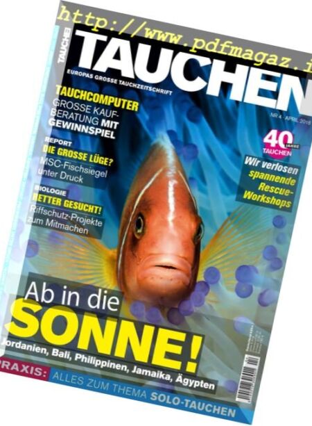 Tauchen – April 2018 Cover