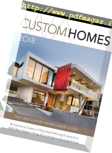 WA Custom Homes – March 2018 Cover