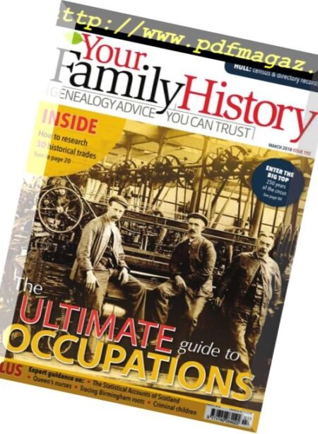 Your Family History – March 2018 Cover