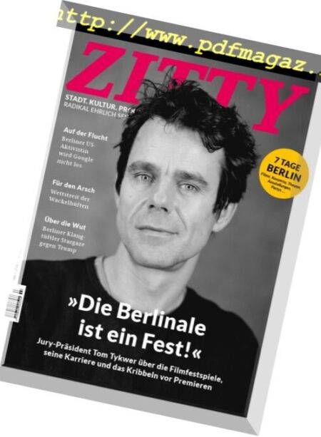 Zitty – 15 Februar 2018 Cover