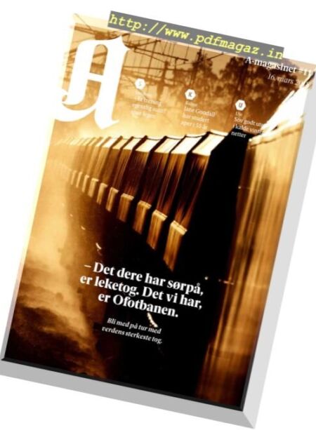 A-Magasinet – 16 mars 2018 Cover