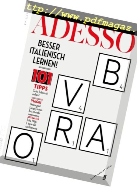 Adesso – maggio 2018 Cover