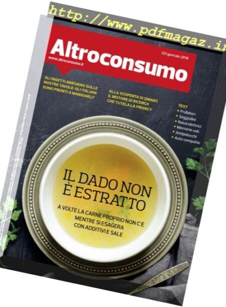 Altroconsumo – Gennaio 2018 Cover