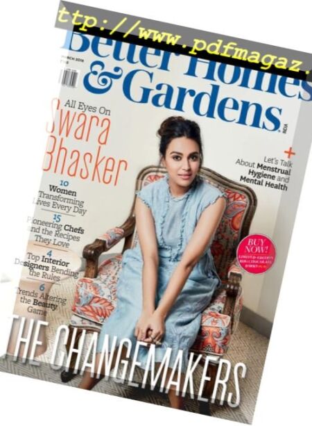 Better Homes & Gardens India – April 2018 Cover