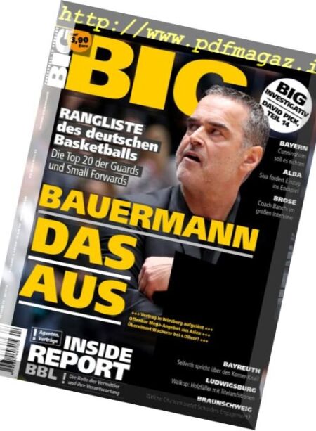 BIG – Basketball in Deutschland – April 2018 Cover