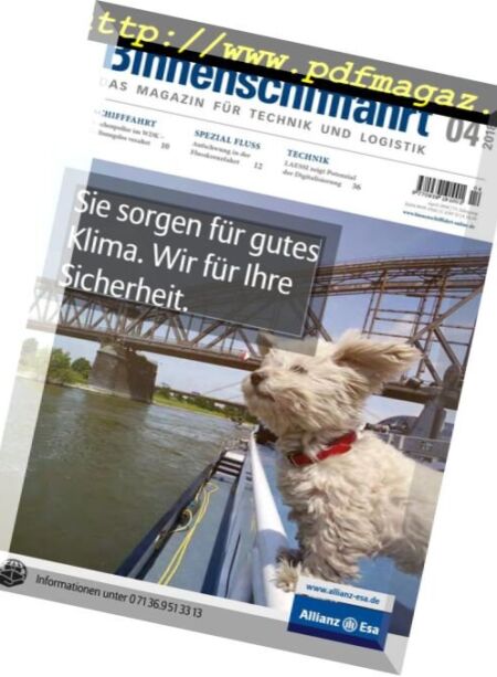 Binnenschifffahrt – April 2018 Cover
