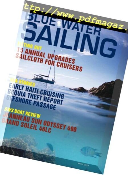 Blue Water Sailing – April 2018 Cover