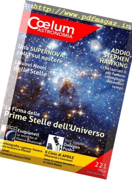 Coelum Astronomia – N 221, 2018 Cover