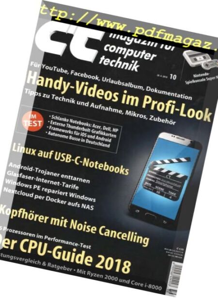 c’t Magazin – 28 April 2018 Cover