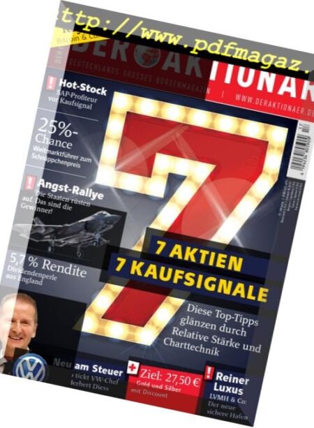 Der Aktionar – 20 April 2018 Cover