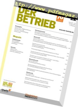 Der Betrieb – 23 Marz 2018