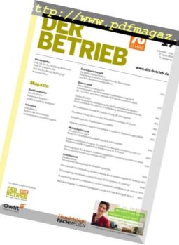 Der Betrieb – 27 April 2018