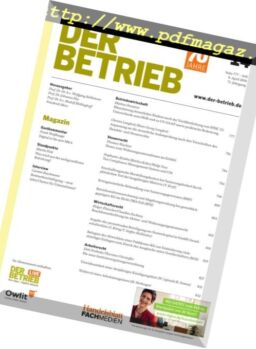Der Betrieb – 6 April 2018