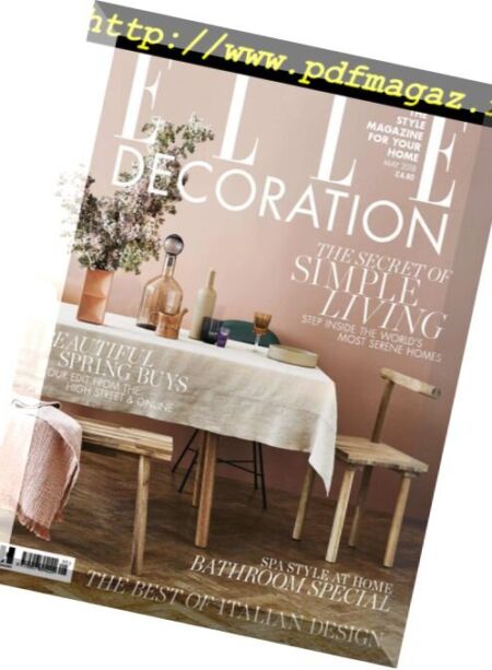 Elle Decoration UK – May 2018 Cover