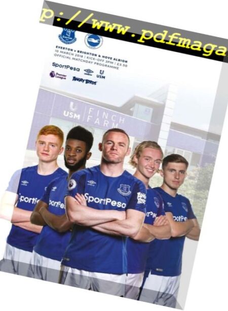 Everton Programmes – 10 March 2018 Cover