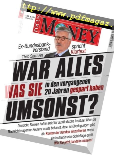 Focus Money – 21 Marz 2018 Cover