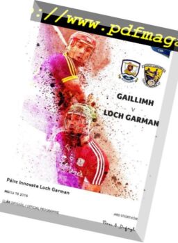GAA Match Programmes – 18 March 2018