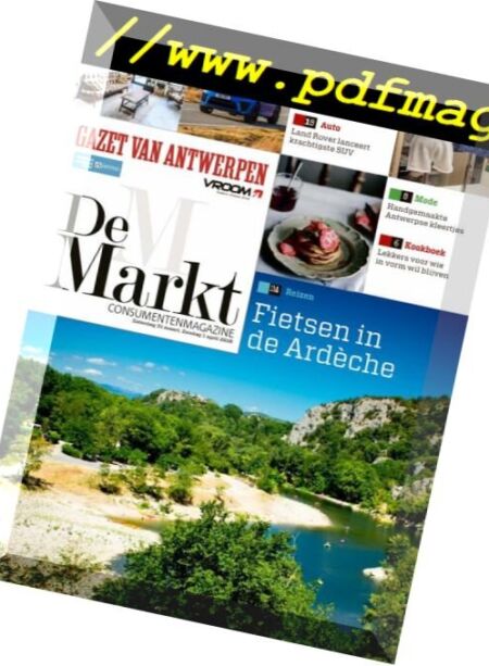 Gazet van Antwerpen De Markt – 31 maart 2018 Cover