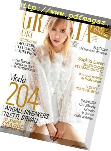 Grazia Italia – 8 marzo 2018 Cover