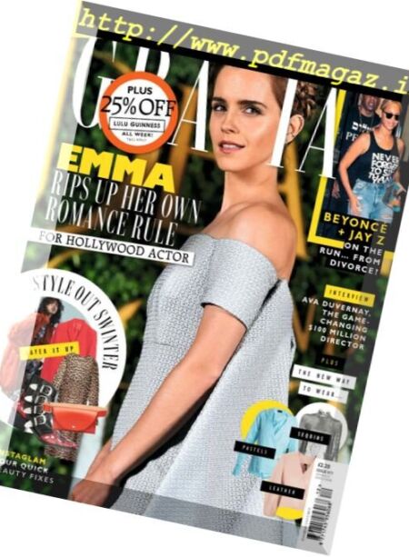 Grazia UK – 26 March 2018 Cover
