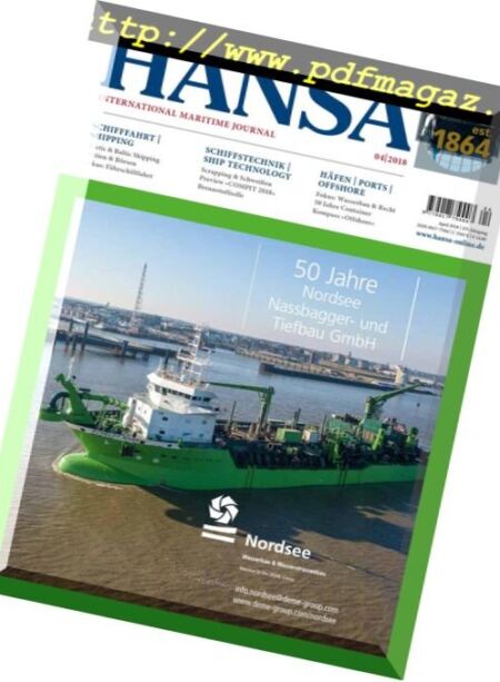 Hansa – April 2018 Cover