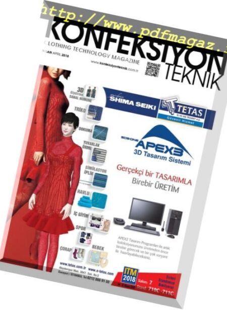 Konfeksiyon Teknik – Nisan 2018 Cover