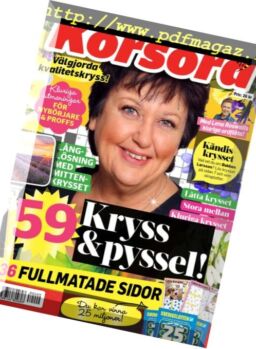 Korsord – 9 april 2018