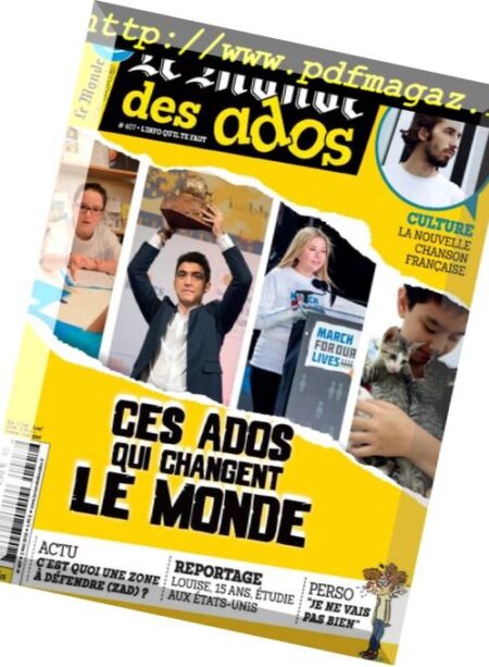 Le Monde des Ados – 2 mai 2018 Cover