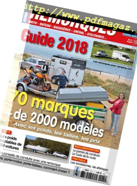 Le Monde du Plein-Air – Hors-Serie Remorques – avril 2018 Cover