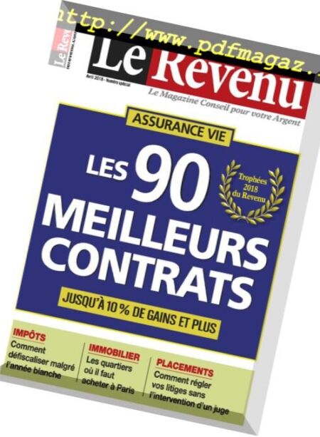 Le Revenu Placements – avril 2018 Cover